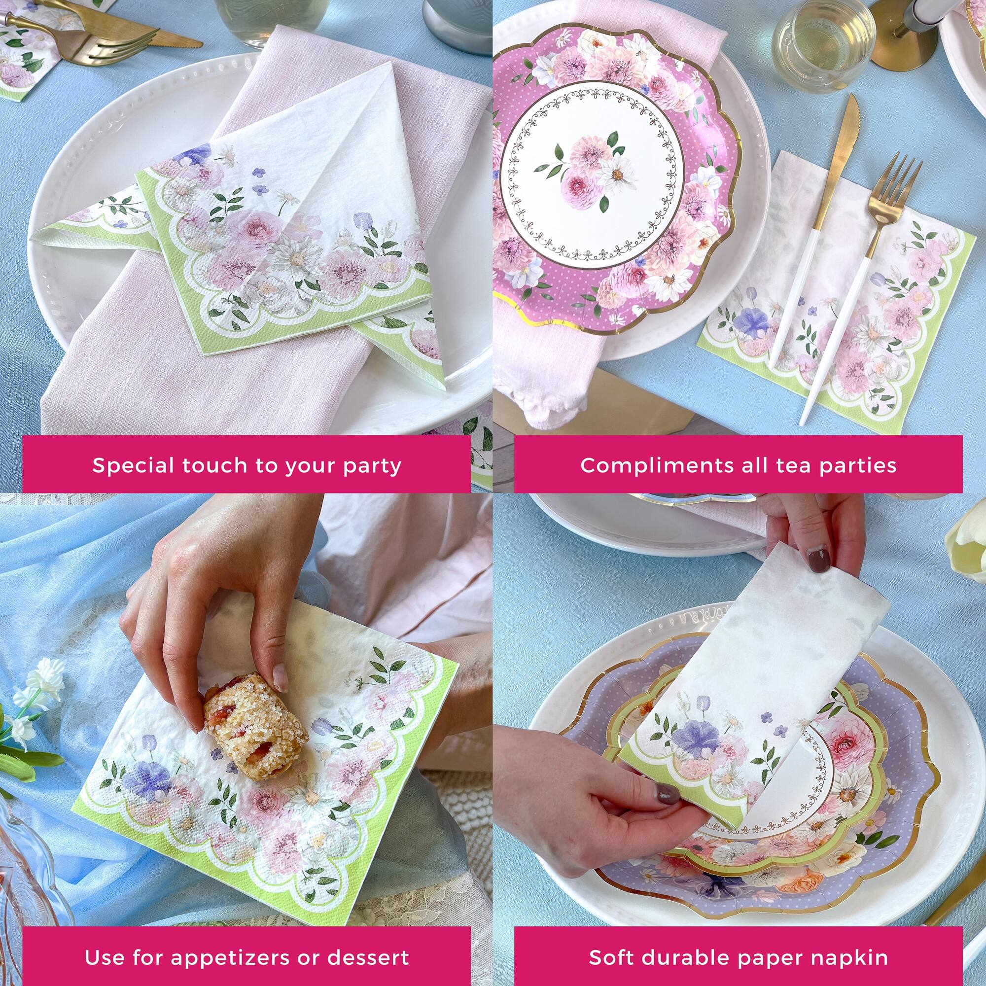 Kate Aspen® Tea Time Party 2-Ply Paper Napkins Set